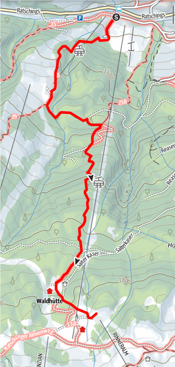 Strecke Wander Trail